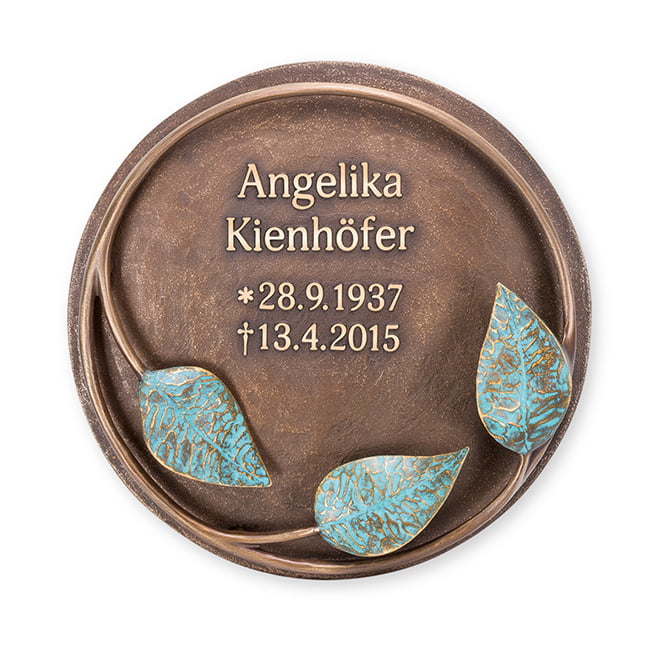 Gedenkplaat brons rond