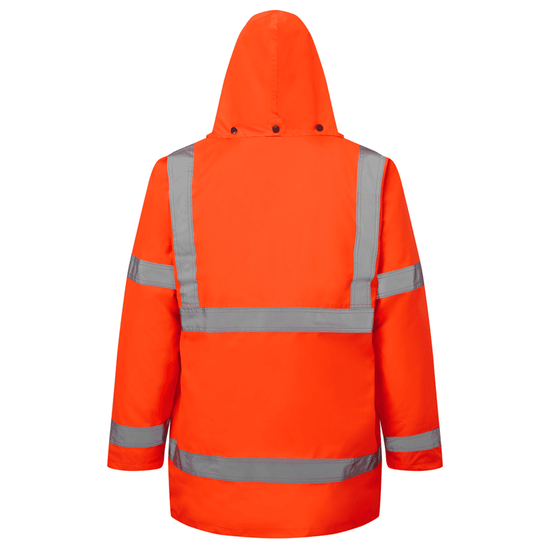 Orange High Visibility Delux Parka Jacket L