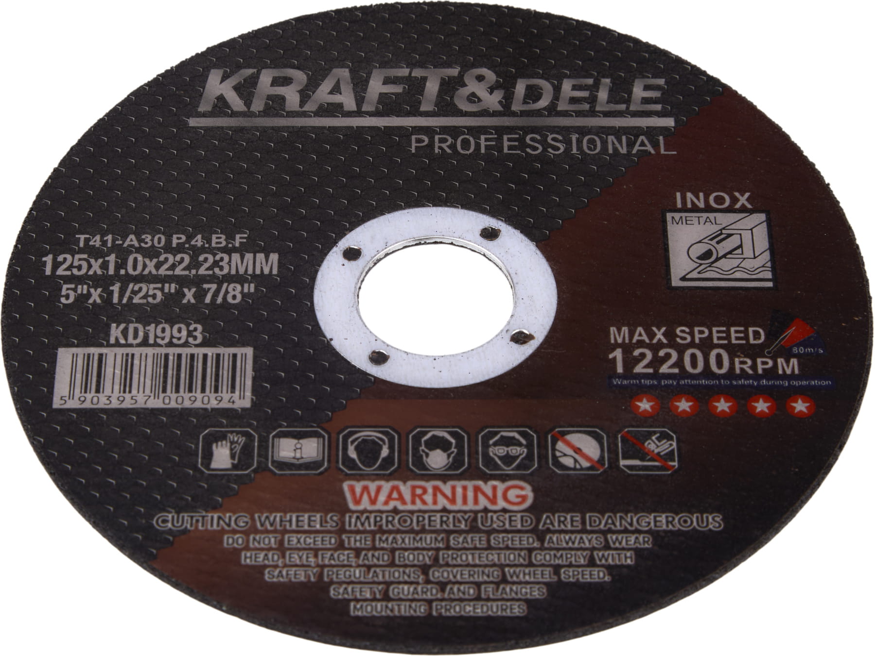 Metal cutting disc 125x1.0x22.23 mm KD1993