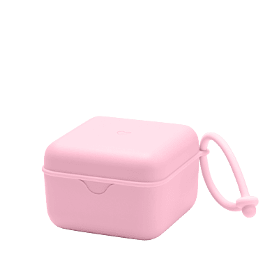 Bibs Pacifier Box Baby Pink