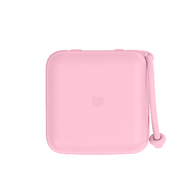 Bibs Pacifier Box Baby Pink