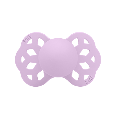 BIBS Pacifier Infinity 2 PACK Symmetrical Silicone Size 2 Violet Sky/Mauve