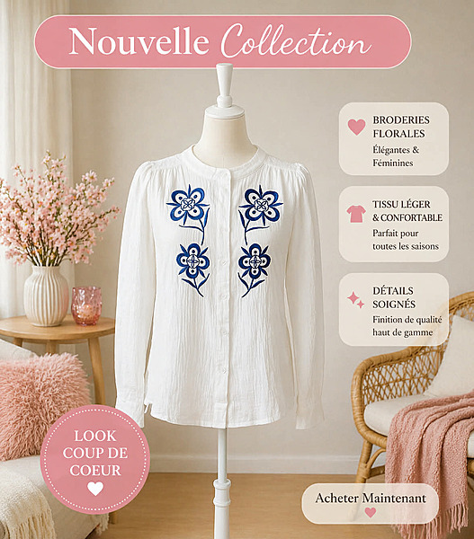 Chemisier gaze de coton