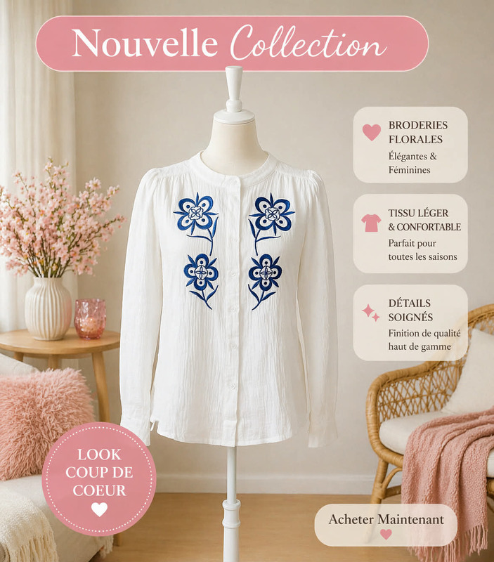 Chemisier gaze de coton