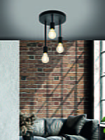 Wilmcote Ceiling Surface 3x E27 Black Wilmcote Ceiling Surface 3x E27 Black