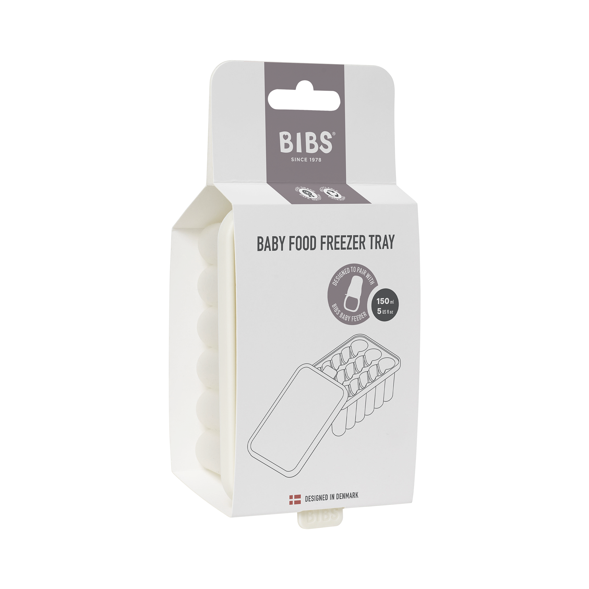 BIBS Baby Food Freezer Tray Ivory