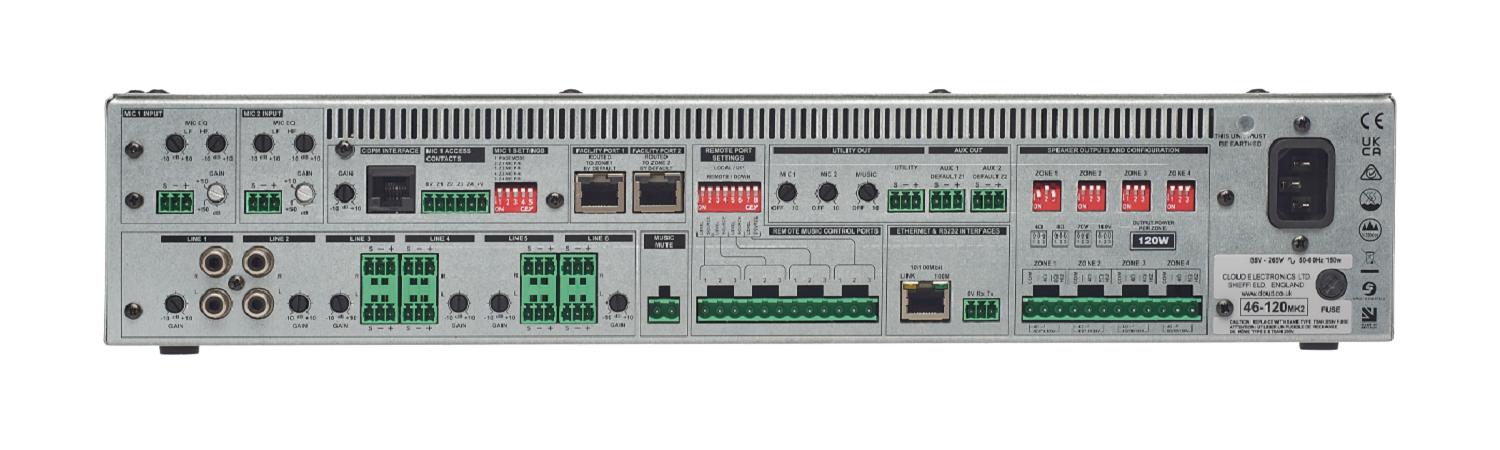 Cloud 4 Channel Mixer Amplifier 4x120W