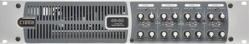 Cloud 4 Channel Mixer Amplifier 4x80W with CXL-80T 70/100V transformers
