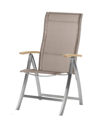 4SEASONS - Chaise ajustable - Mocca et Teak 4SEASONS - Chaise ajustable - Mocca et Teak