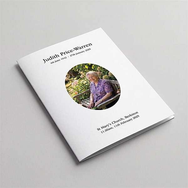 A5 Funeral Order of Service – 4pp