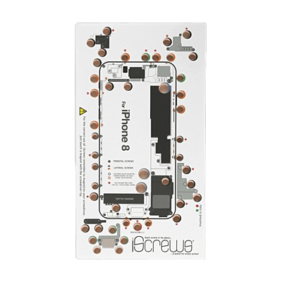 DottorPod iScrews tool - iPhone 8 - Screw holder , cup with detailed diagram