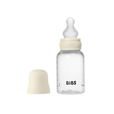 Bibs Grow and Flow Baby Bottle Round Silicone Set 150ml/270ml Ivory