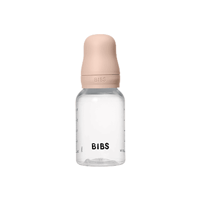 Bibs Baby Bottle Round Latex 1 pack 150ml Slow Flow Blush