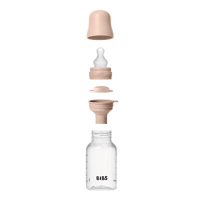 Bibs Baby Bottle Round Silicone 1 Pack 150ml Slow Flow Blush Bibs Baby Bottle Round Silicone 1 Pack 150ml Slow Flow Blush
