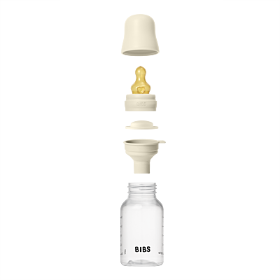 Bibs Baby Bottle Round Latex 2 pack 150ml Slow Flow Ivory