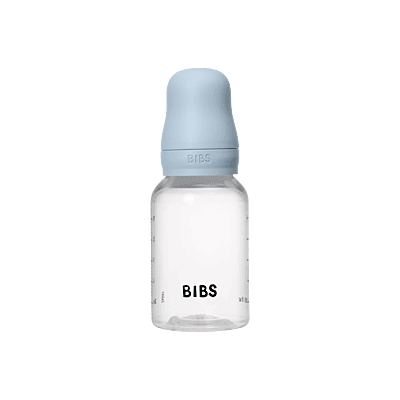 Bibs Baby Bottle Round Latex 1 Pack 150ml Slow Flow Baby Blue