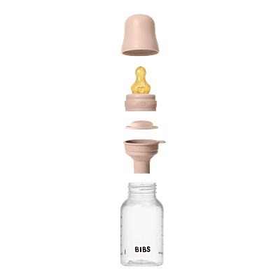 Bibs Baby Bottle Round Latex 1 pack 150ml Slow Flow Blush
