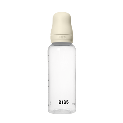 Bibs Baby Bottle Round Latex 2 pack 270ml Medium Flow Ivory