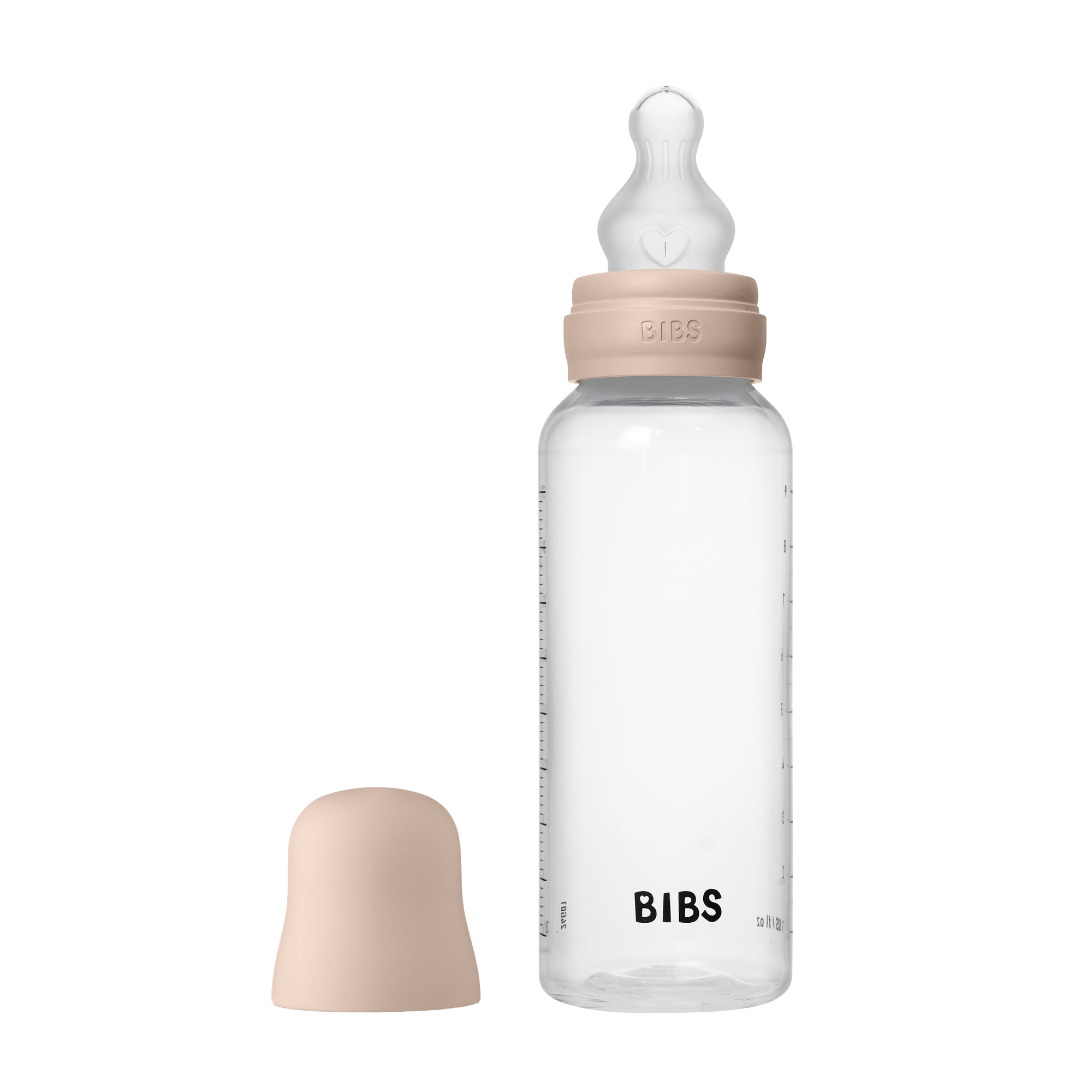 Bibs Baby Bottle Round Silicone 1 pack 270ml Medium Flow Blush Bibs Baby Bottle Round Silicone 1 pack 270ml Medium Flow Blush