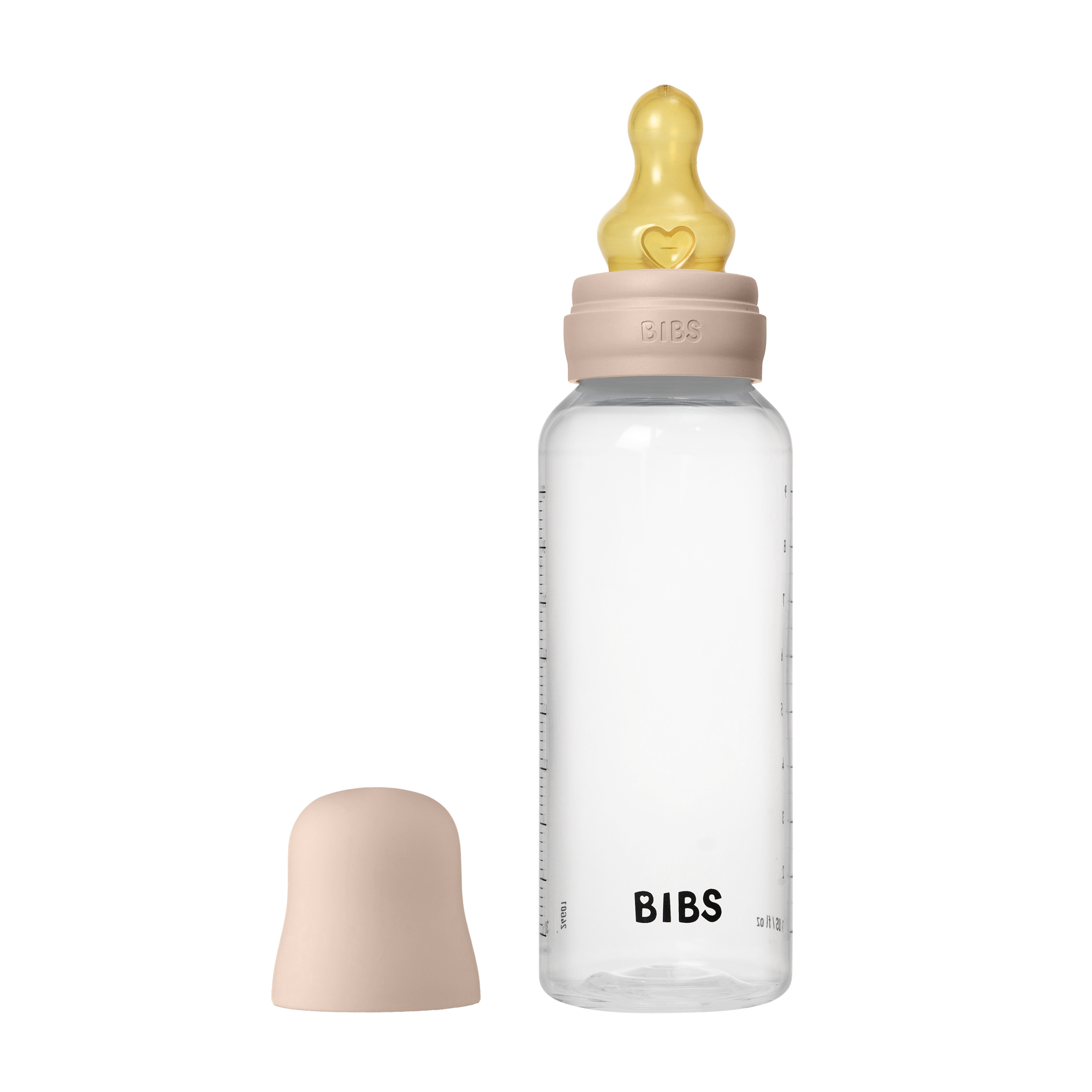 Bibs Baby Bottle Round Latex 1 pack 270ml Medium Flow Blush Bibs Baby Bottle Round Latex 1 pack 270ml Medium Flow Blush