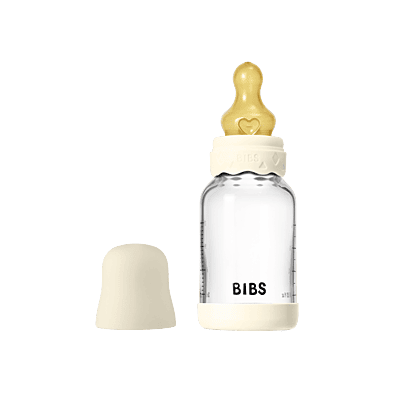 Bibs Glass Baby Boheme Bottle Round Latex 1 pack 120ml Slow Flow Ivory Bibs Glass Baby Boheme Bottle Round Latex 1 pack 120ml Slow Flow Ivory