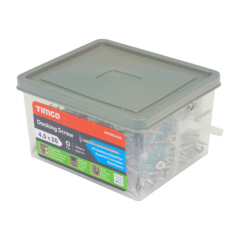 Decking Screw - Double Countersunk - A2 Stainless Steel