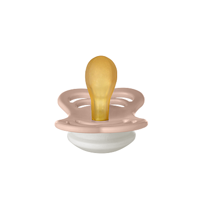 BIBS Pacifier Supreme Latex Size 1 Blush GLOW