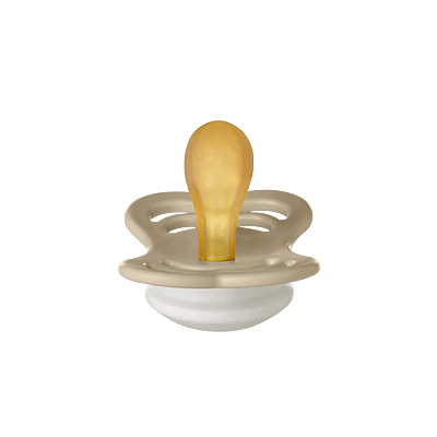 BIBS Pacifier Supreme Latex Size 1 Vanilla GLOW