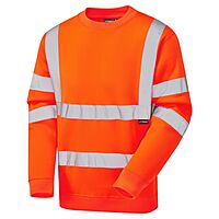 Supertouch S Orange Hi-Vis Orange Crew Neck