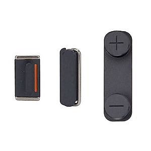 iPhone 5 Replacement Button Set - Power Button, Mute Switch And Volume Rocker - Black