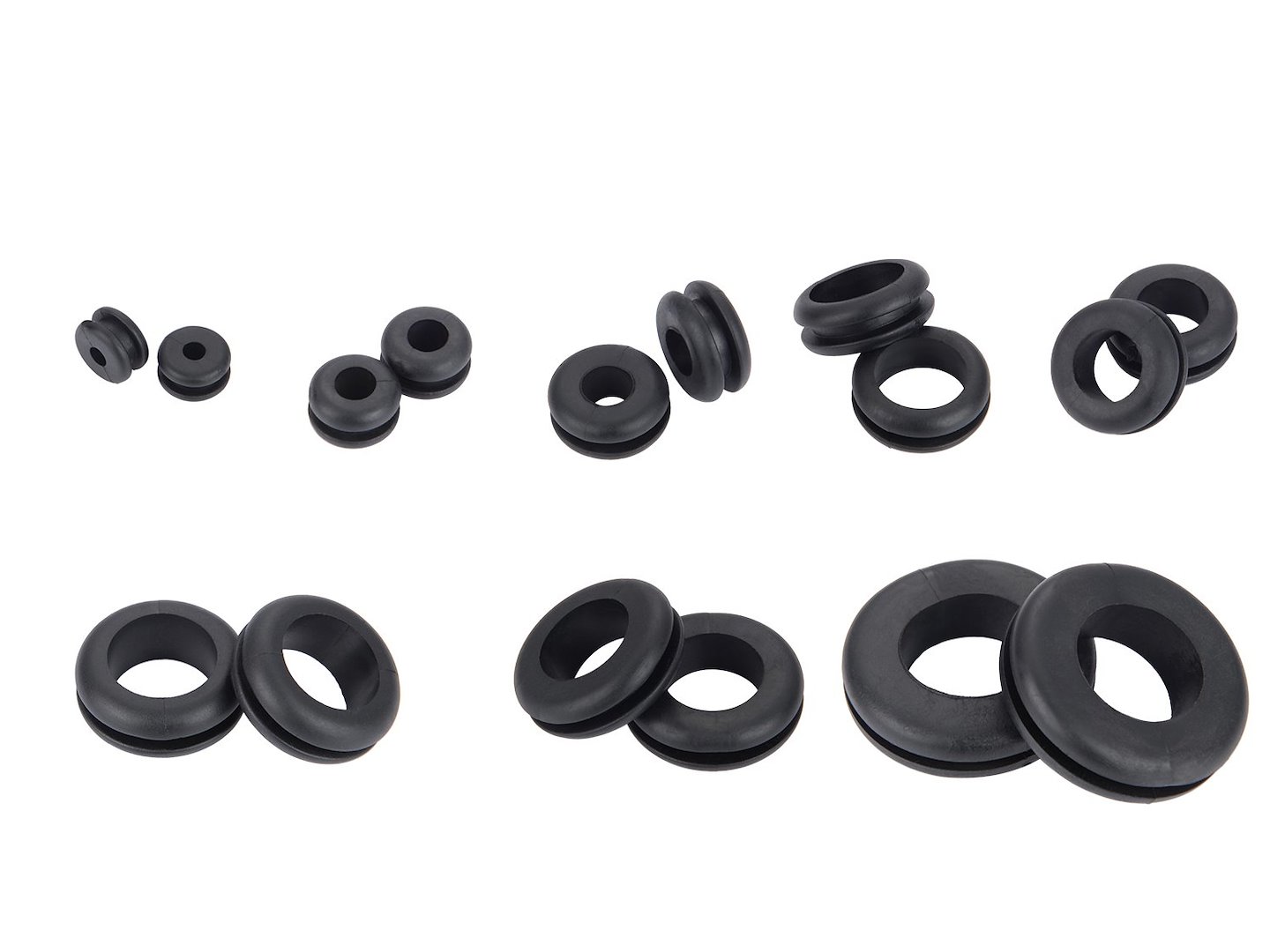 Rubber Grommets Assortment Set 180pcs G02915