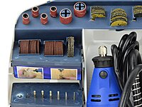 Rotary Tool with Flex Shaft and Accessories Assortment 300 pcs G81220 GEKO Rotary Tool with Flex Shaft and Accessories Assortment 300 pcs G81220 GEKO