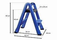 Two-step Small Ladder Folding Plastic Step 150kg 60cm GEKO G02430
