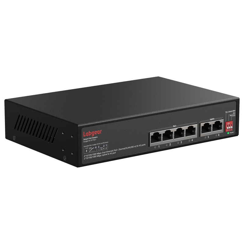 Labgear PoE 10/100/1000Mbps Network Switch 4 Port