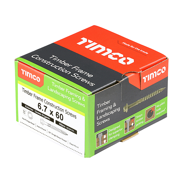 Timber Screw - Hex Head - Exterior - Green Organic