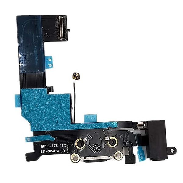 Apple iPhone SE - Replacement Dock Flex Cable With Microphone, Charging Port And Headphone Jack - Black