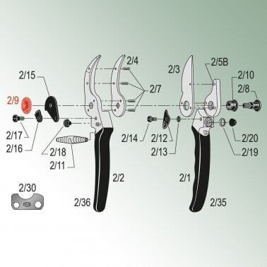 Felco gezahnte Mutter für Modell 2,6,7,8,9,10,11,12,13