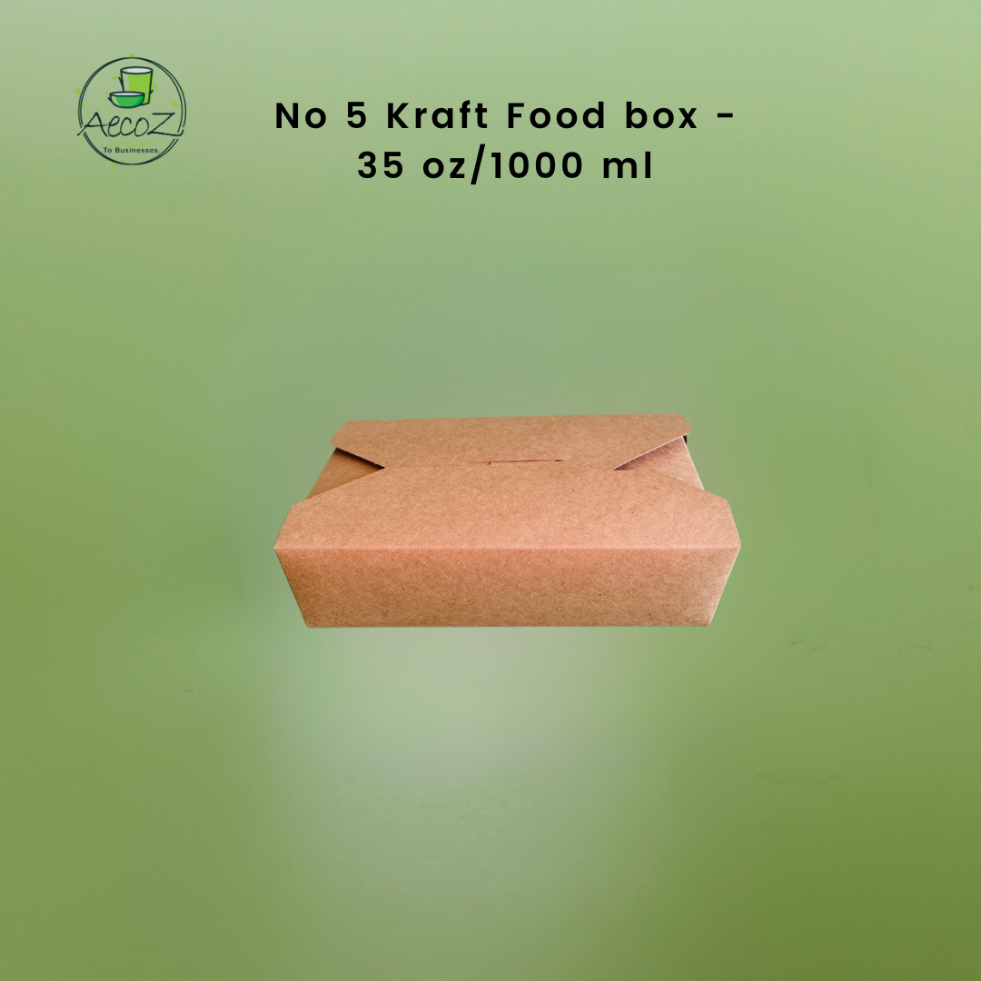 No 5 Kraft Food Box - 35 Oz(1000 ml) - Box