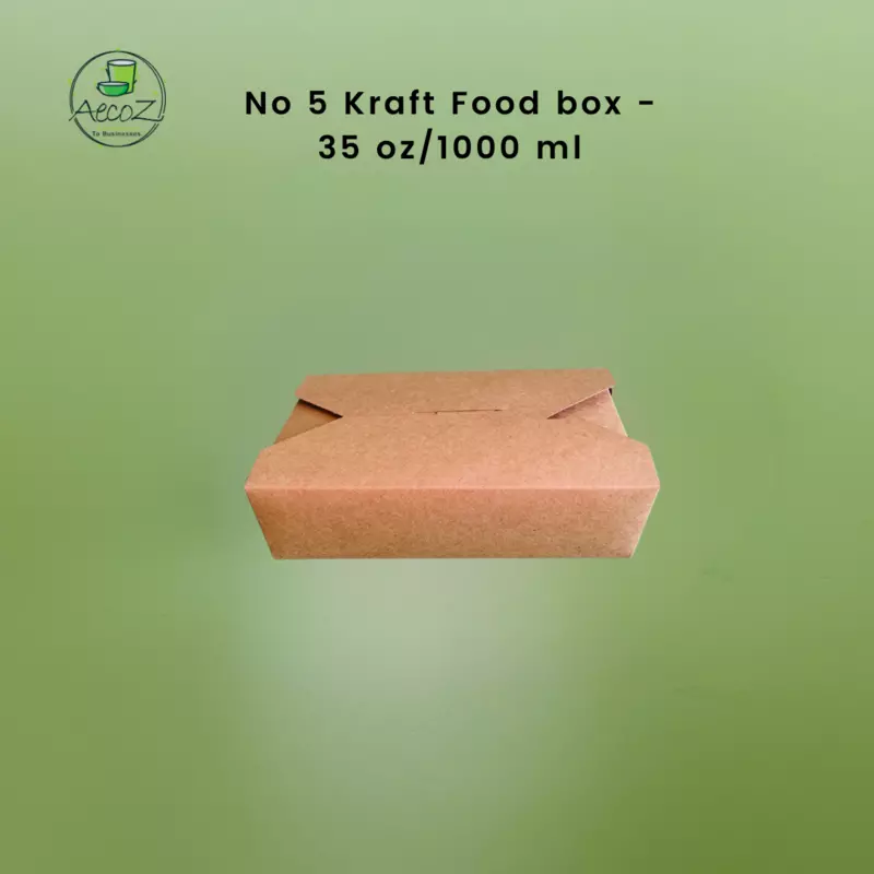 No 5 Kraft Food Box - 35 Oz(1000 ml) - Box
