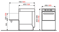 Lavavasos Línea Easy GES-400 Cestas 40x40