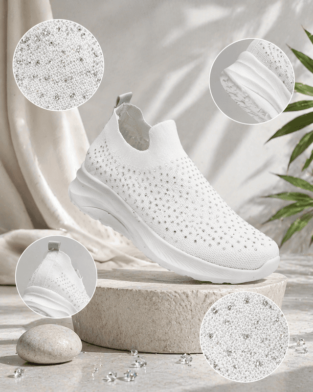 Basket confort à strass tissus à toile