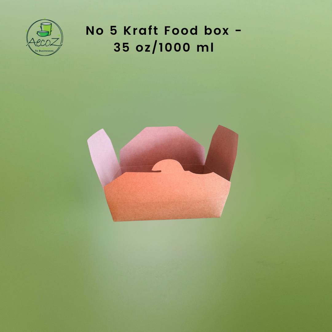 No 5 Kraft Food Box - 35 Oz(1000 ml) - Box