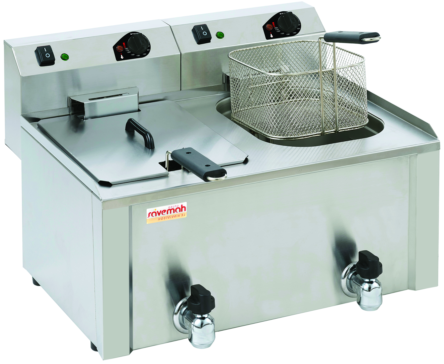 Fre-10+10 Plg Tri Freidora Electrica 10+10  Litros Potenciada Sobremesa Trifásica
