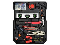 Tool set with ratchet wrench alum case 187 pcs Geko G10856