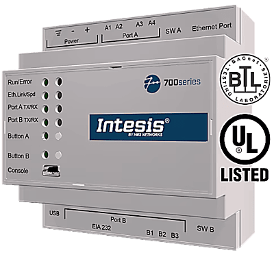 Intesis BACnet/IP & MS/TP Client to Modbus TCP & RTU Server Application - 250 points