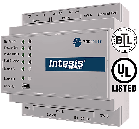 Intesis BACnet/IP & MS/TP Client to Modbus TCP & RTU Server Application - 250 points