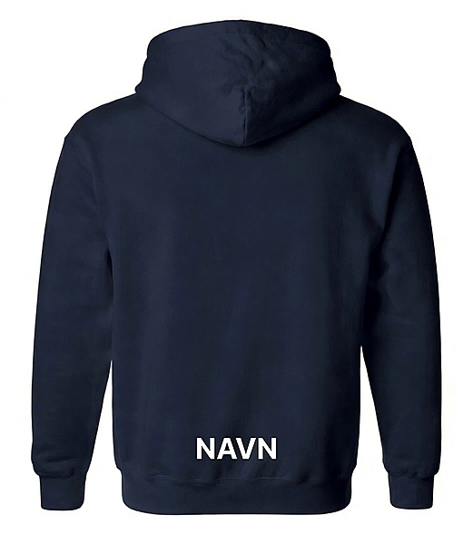 Trykk på genser Navn rygg