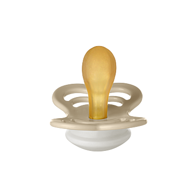 BIBS Pacifier Supreme Latex Size 2 Vanilla GLOW