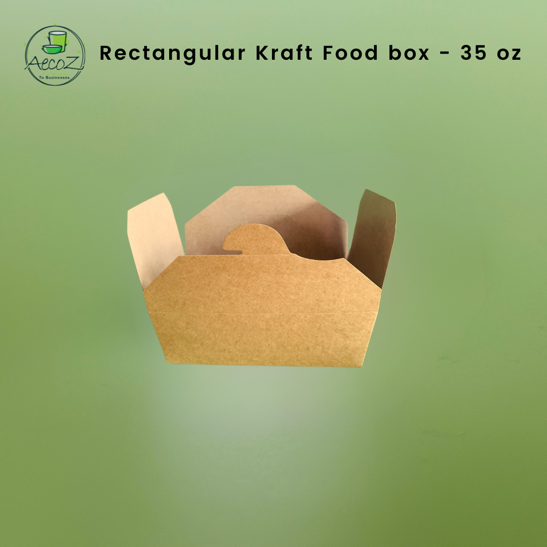 Kraft Food box Rectangular - 1000 ml/36 oz/1 ltr - Box