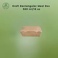 Kraft Rectangular Meal Box - 500 ml/16 oz - Box